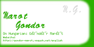 marot gondor business card